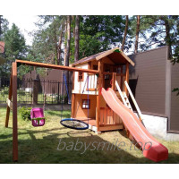 Дерев'яний майданчик Spielplatz - 27 з гойдалками